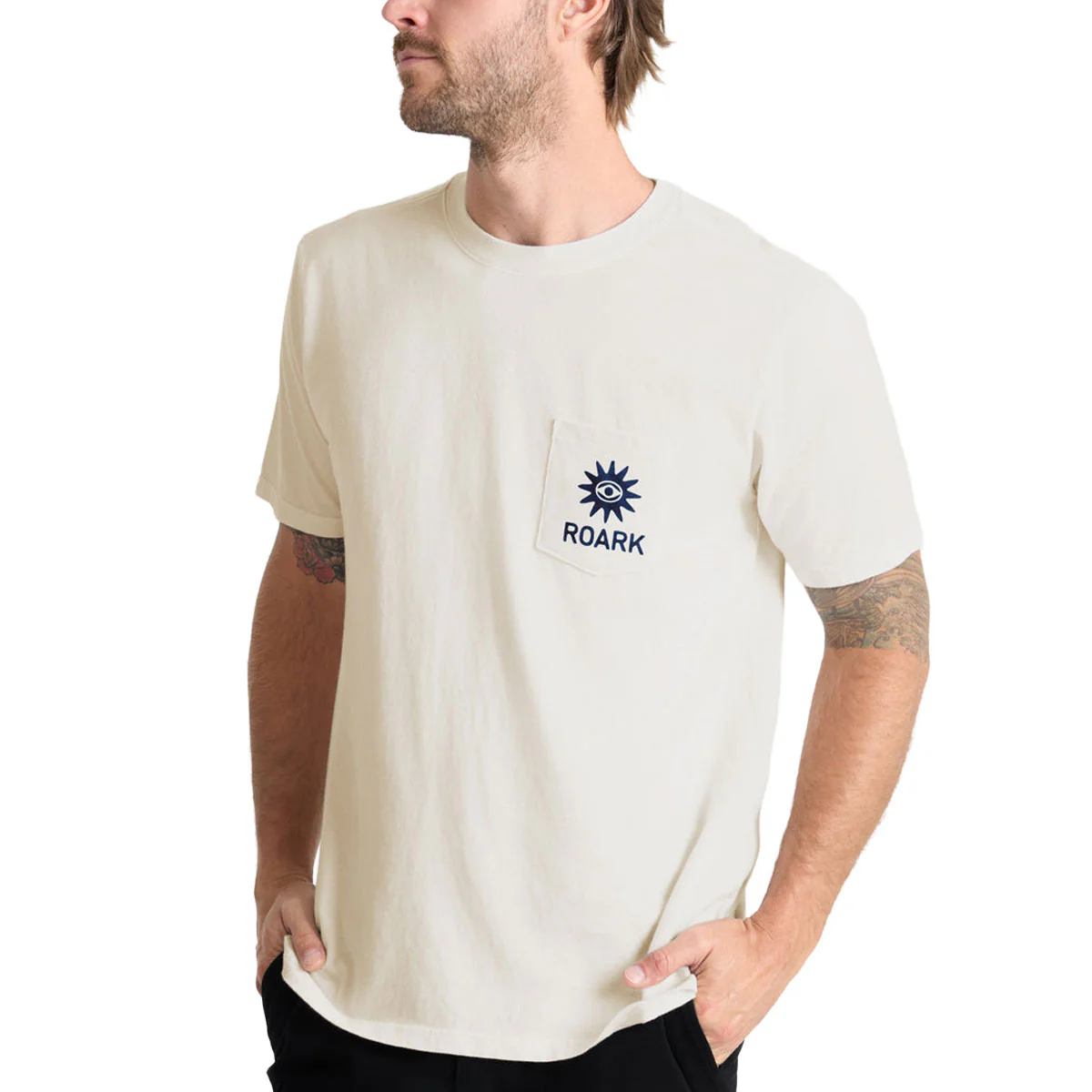 Roark Guideworks Pocket T-Shirt - Off White - Image 3