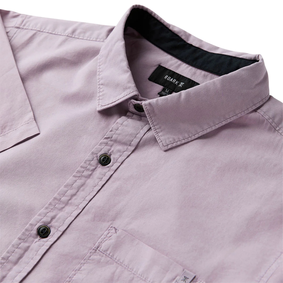 Roark Made To Fade Woven Shirt - Washed Dusty Lilac - Image 3