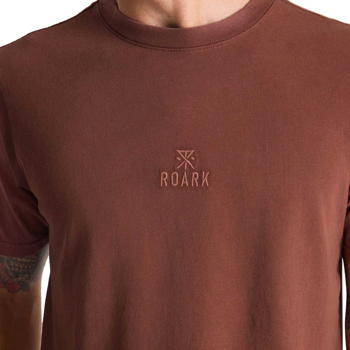 Roark Safecamp Embroidery T-Shirt - Red Clay - Image 3