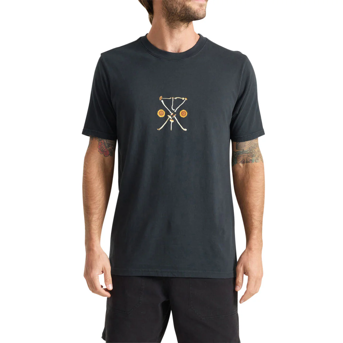 Roark Yin Yang Forage T-Shirt - Washed Black - Image 3
