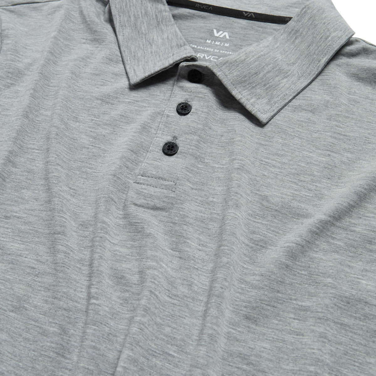 RVCA Balance Polo Shirt - Heather Grey II - Image 2