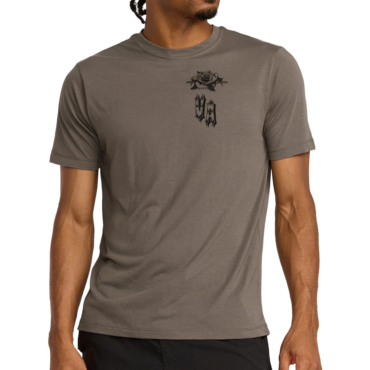 RVCA Benj Tiger Eyes T-Shirt - Mushroom - Image 3