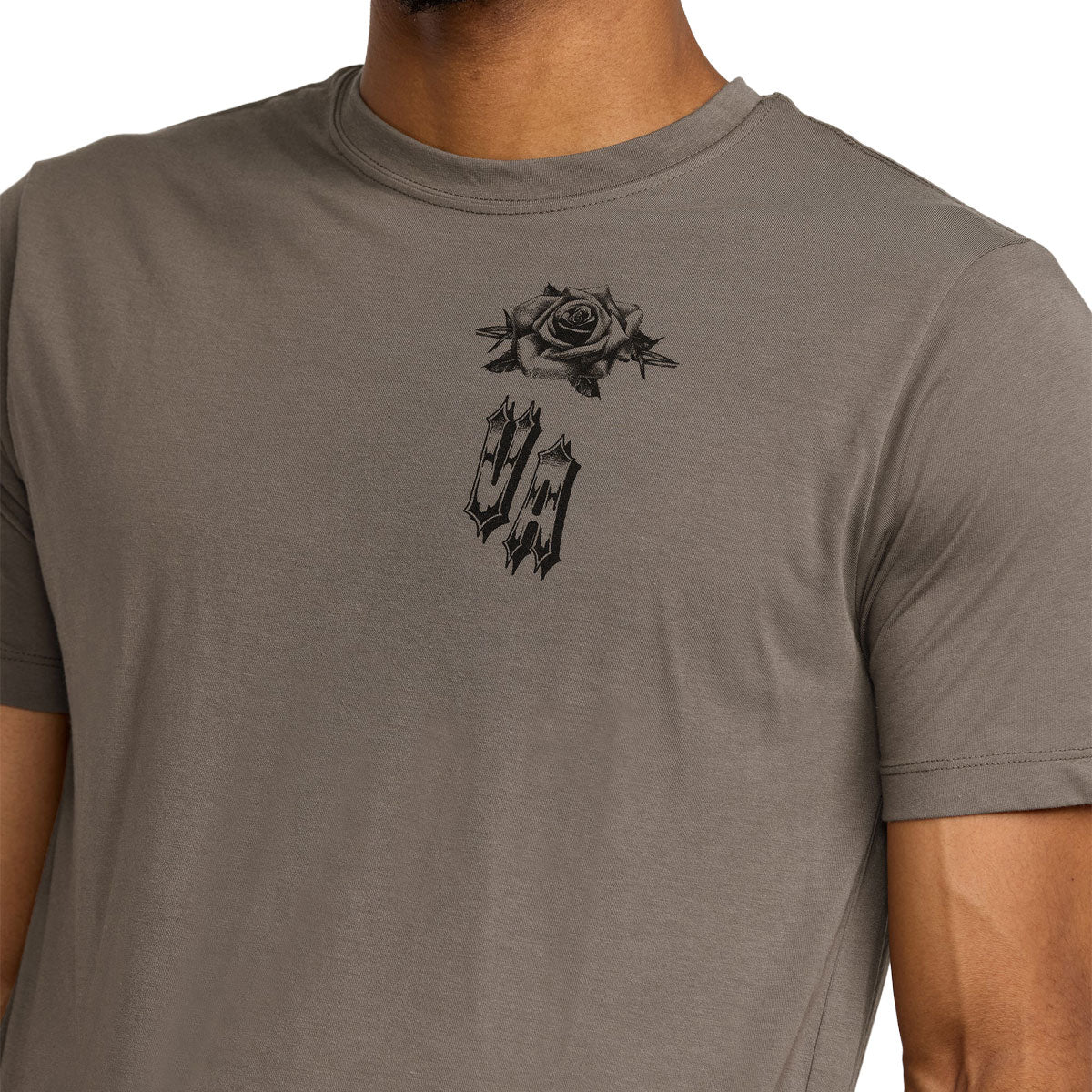 RVCA Benj Tiger Eyes T-Shirt - Mushroom - Image 5