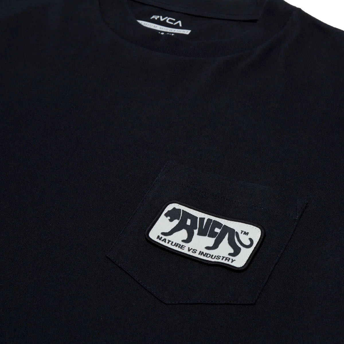 RVCA Big Cat Pocket T-Shirt - Black - Image 3