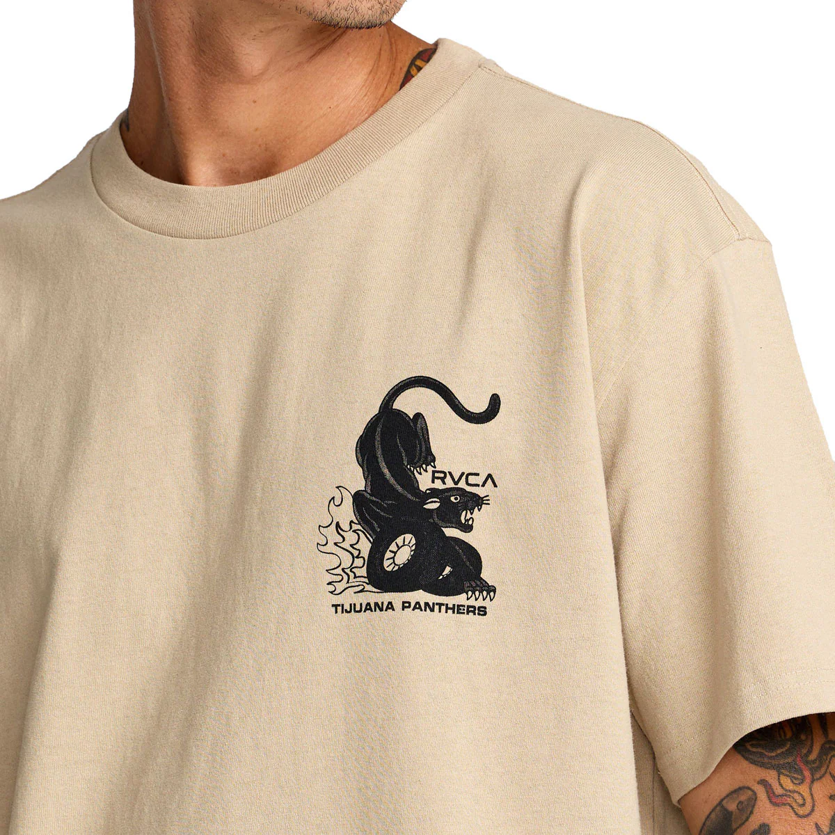 RVCA Burner T-Shirt - Khaki - Image 5
