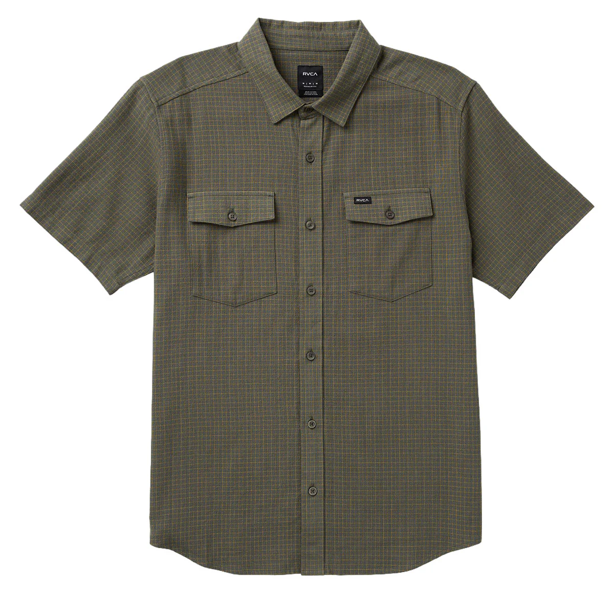 RVCA Costa Plaid Shirt - Sage Leaf - Image 5