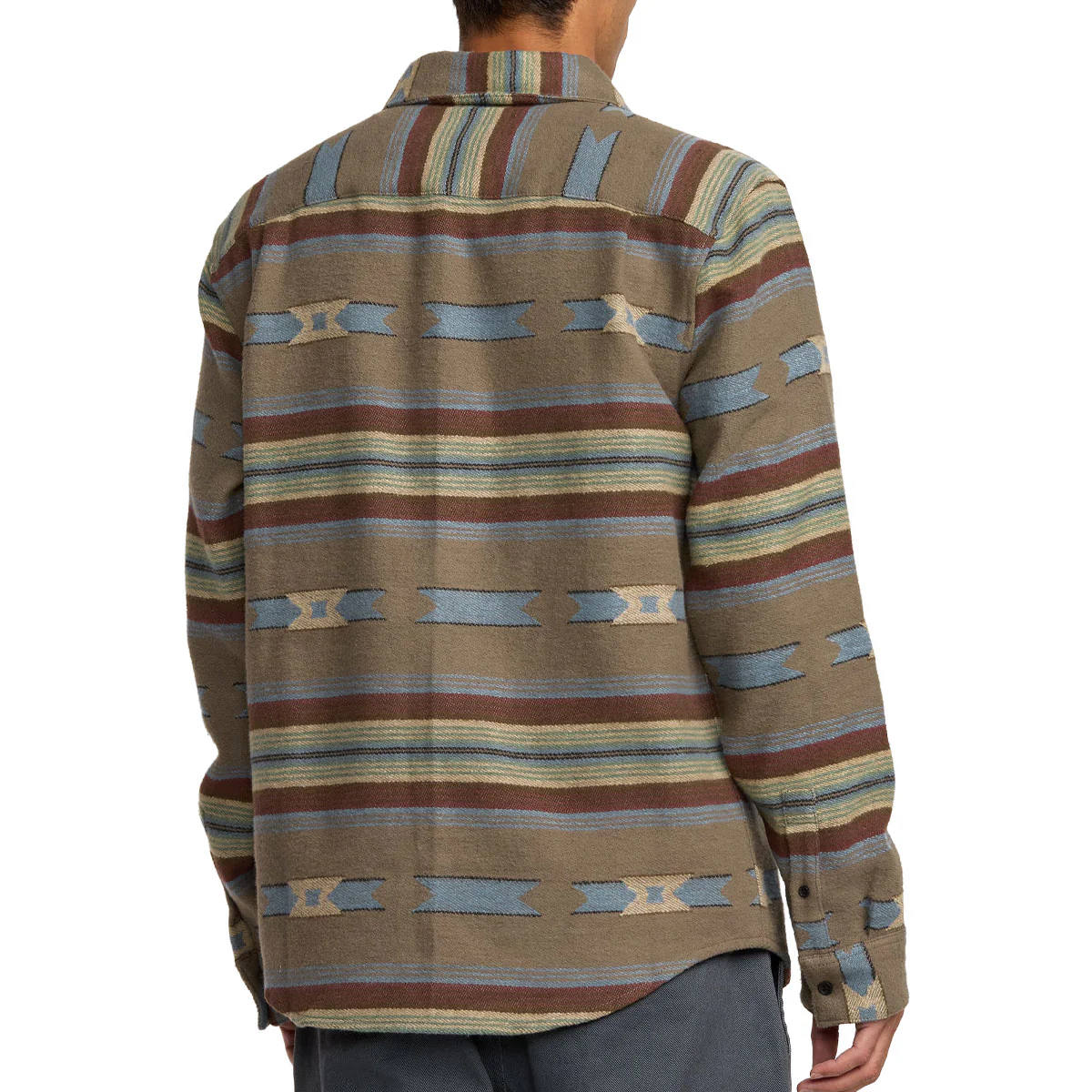 RVCA Dayshift Blanket Flannel Shirt - Mushroom - Image 2