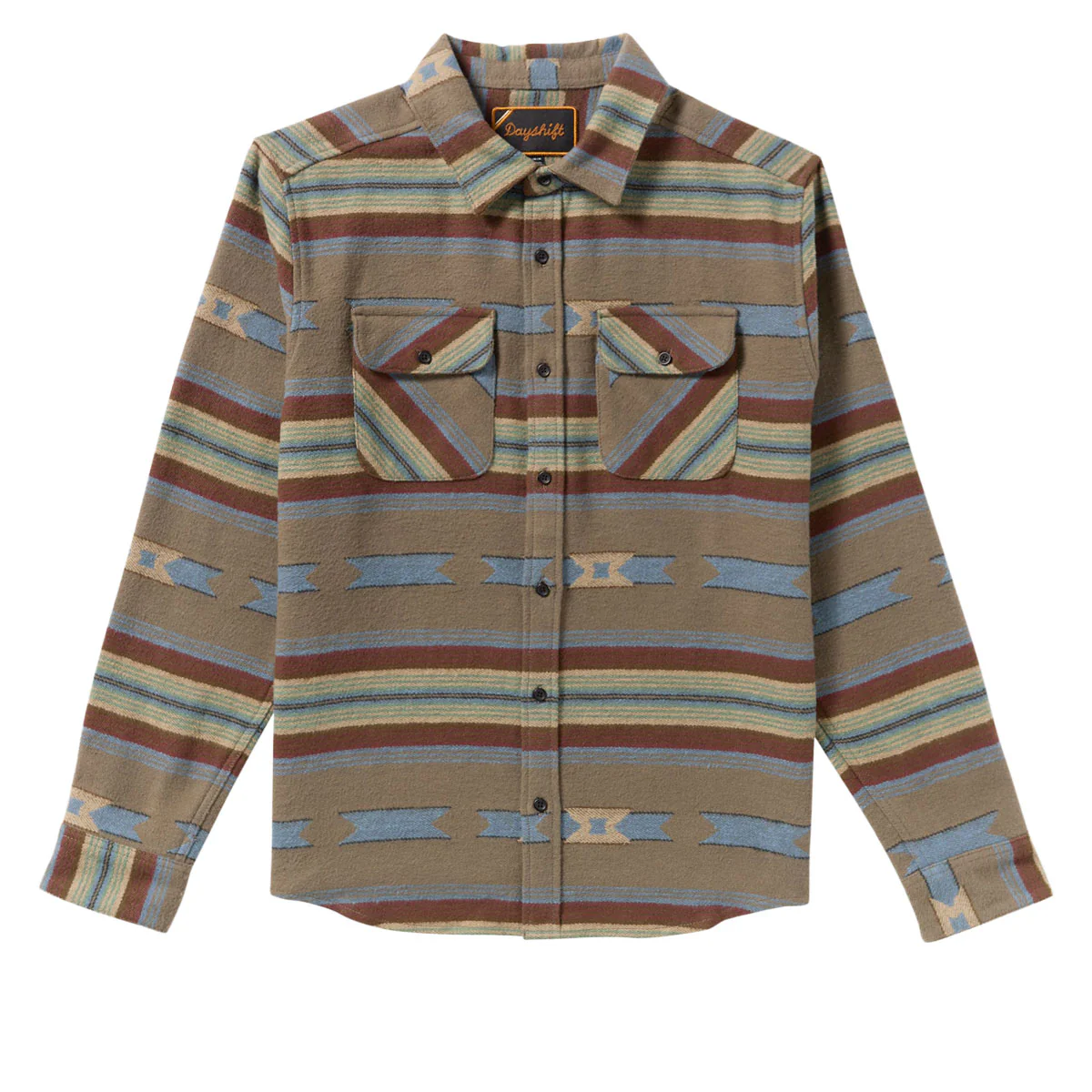 RVCA Dayshift Blanket Flannel Shirt - Mushroom - Image 5