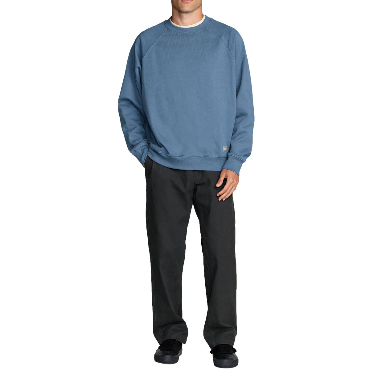 RVCA Dayshift Crew 2 Sweatshirt - Vintage Navy - Image 6