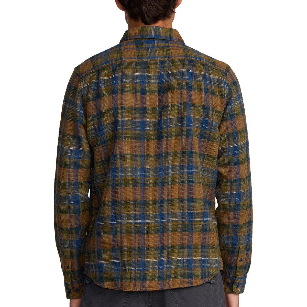 RVCA Dayshift Flannel Long Sleeve Shirt - Olive - Image 2