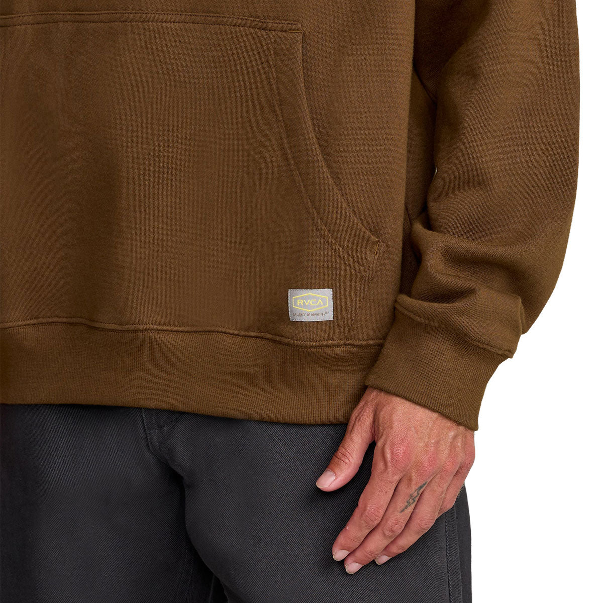 RVCA Dayshift Hoodie - Bombay Brown - Image 3