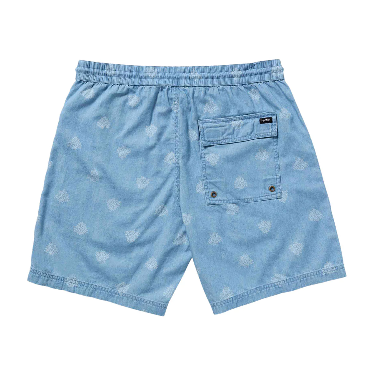 RVCA Escape Elastic Chambray 17 Shorts - Washed Chambray - Image 2