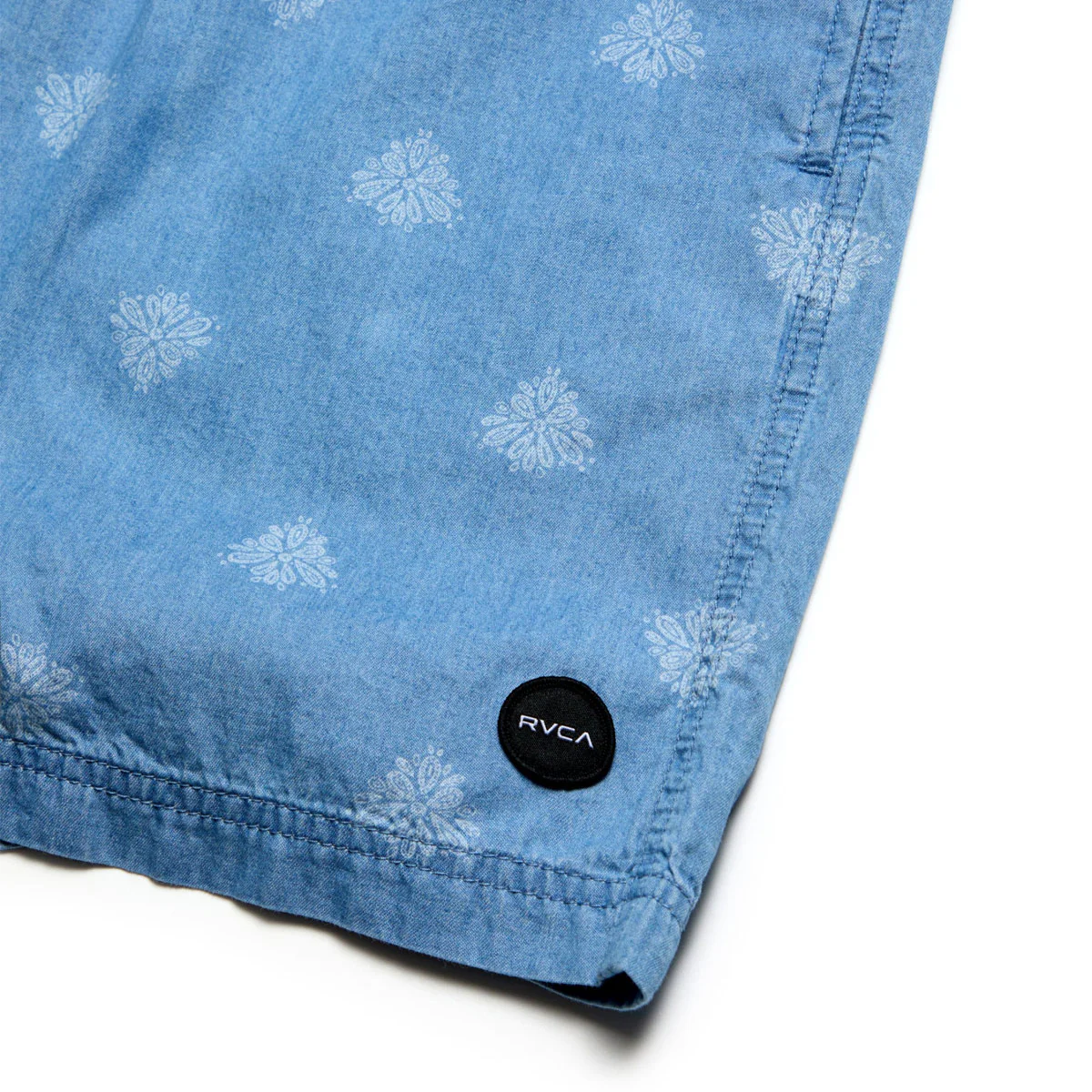 RVCA Escape Elastic Chambray 17 Shorts - Washed Chambray - Image 3