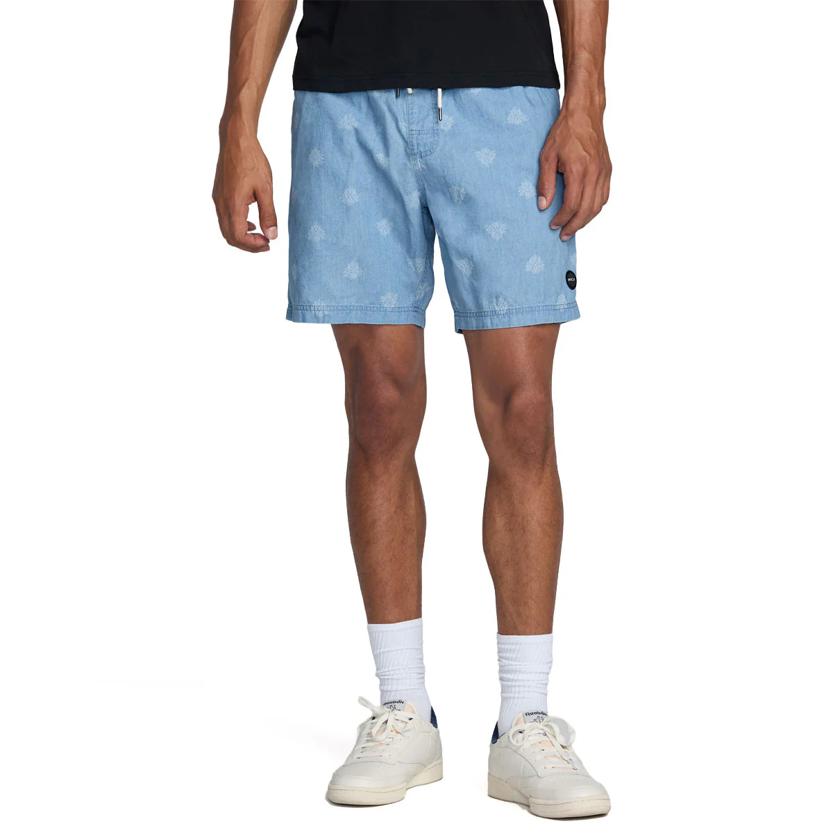 RVCA Escape Elastic Chambray 17 Shorts - Washed Chambray - Image 4