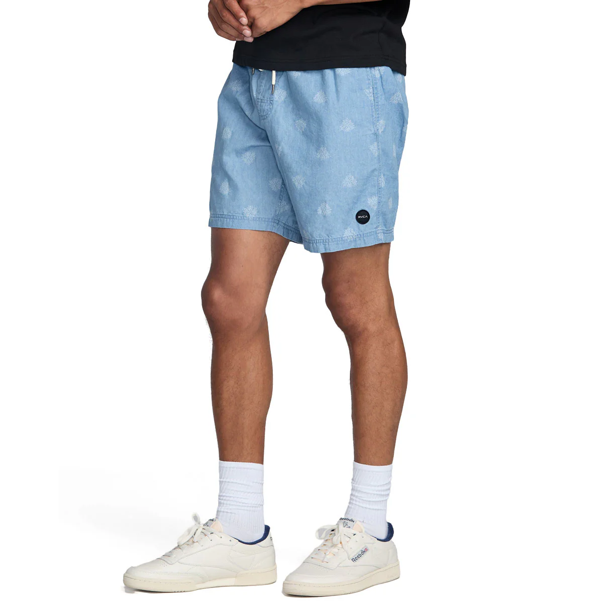 RVCA Escape Elastic Chambray 17 Shorts - Washed Chambray - Image 6