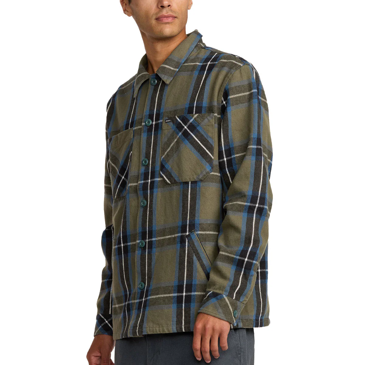 RVCA Flight Risk Shirt Jacket - Hunter Green - Image 3