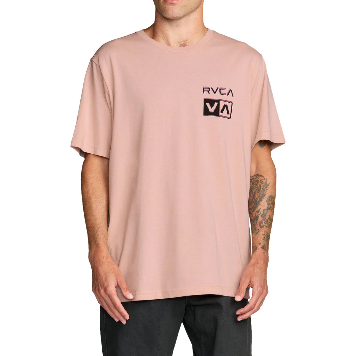 RVCA Glitch T-Shirt - Pale Mauve - Image 3