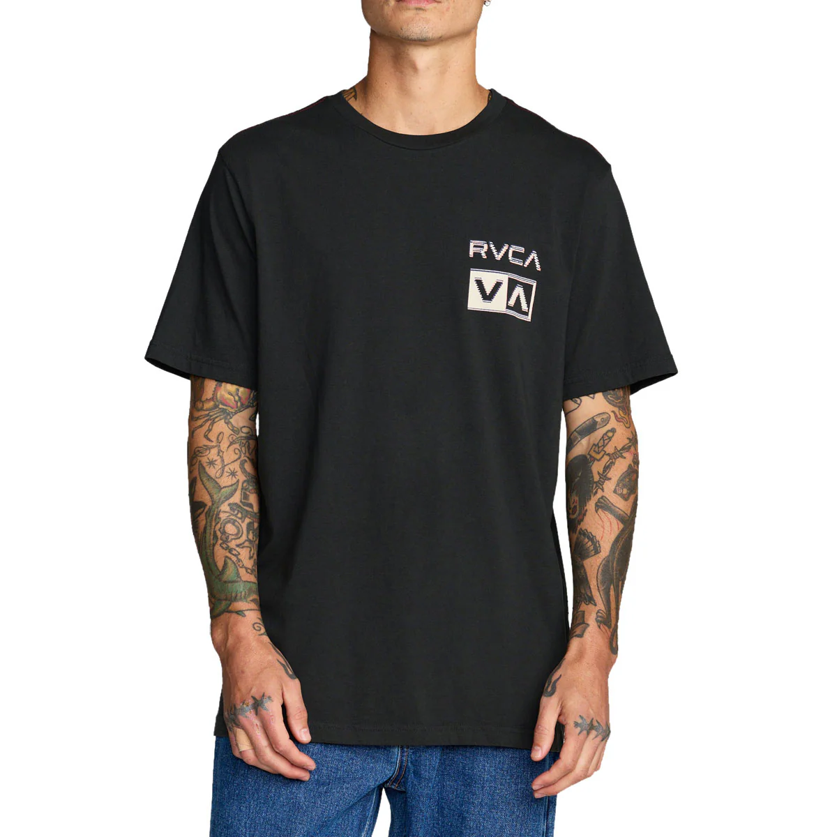 RVCA Glitch T-Shirt - Pirate Black - Image 3