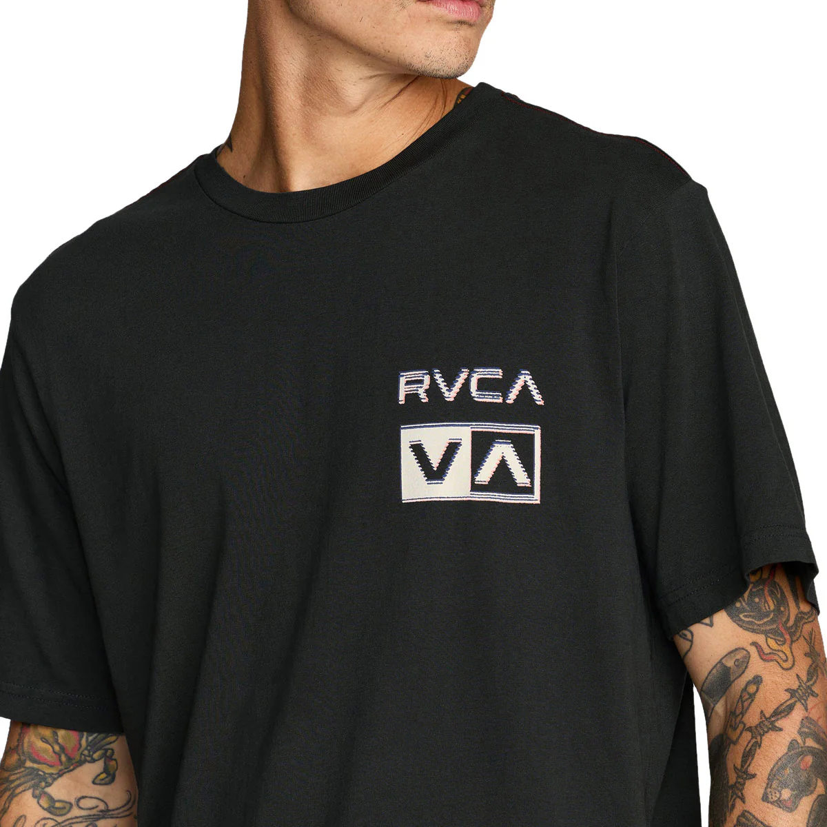 RVCA Glitch T-Shirt - Pirate Black - Image 5