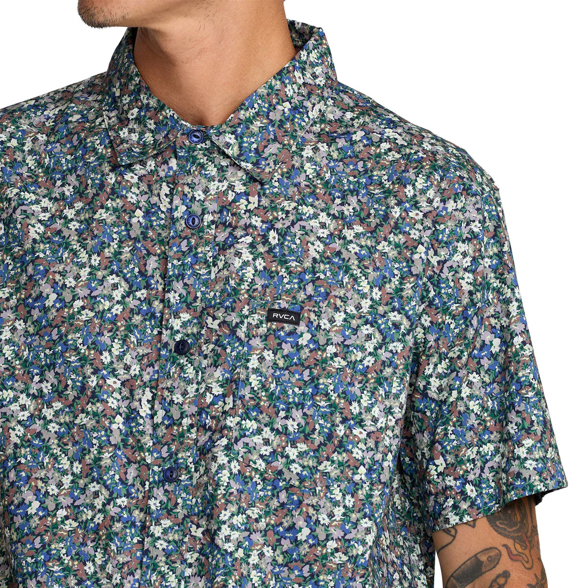 RVCA Heavy Bloom Shirt - Vintage Navy - Image 3