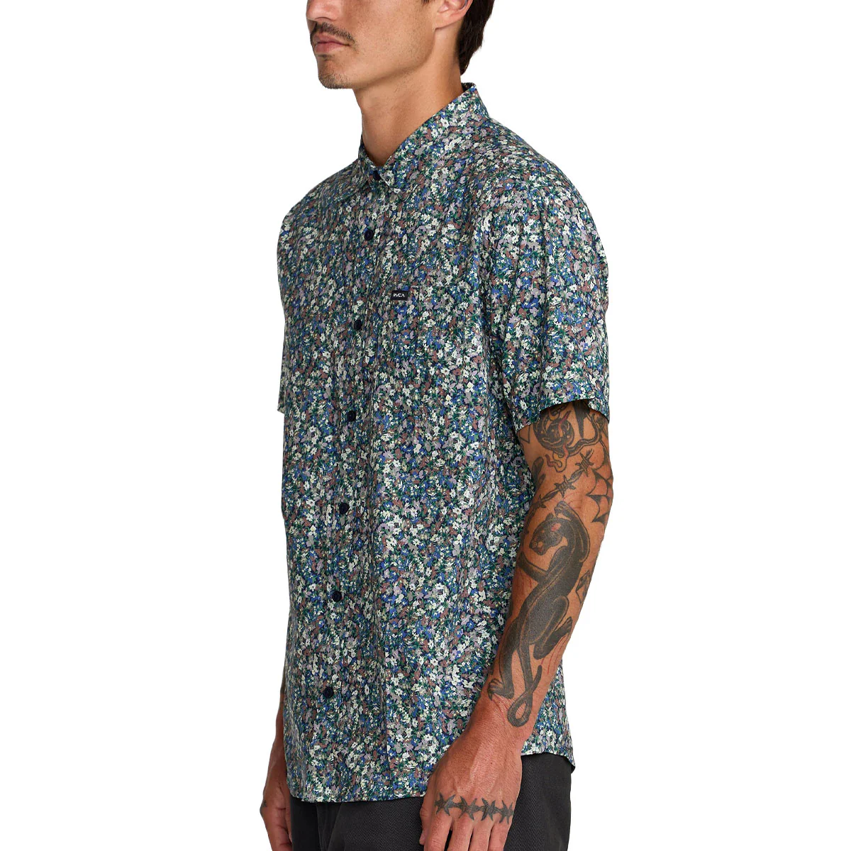 RVCA Heavy Bloom Shirt - Vintage Navy - Image 4