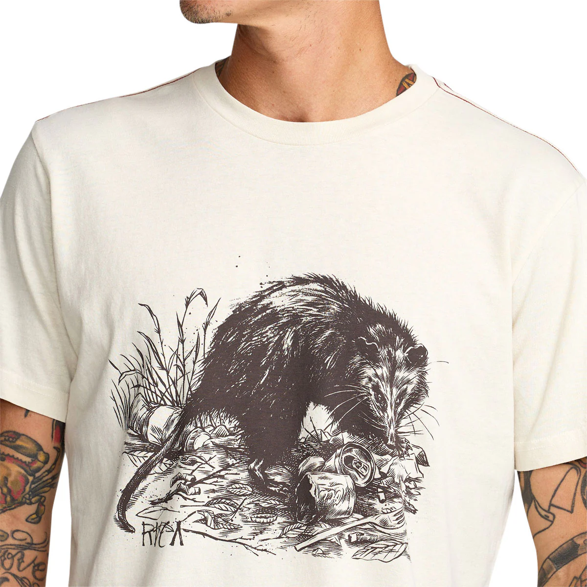RVCA Horton Possum T-Shirt - Ceramic - Image 4