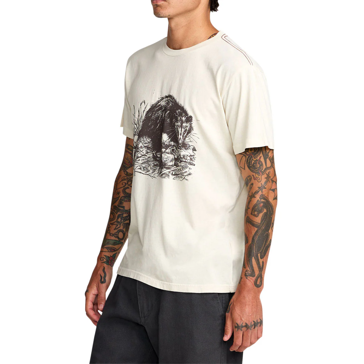 RVCA Horton Possum T-Shirt - Ceramic - Image 5