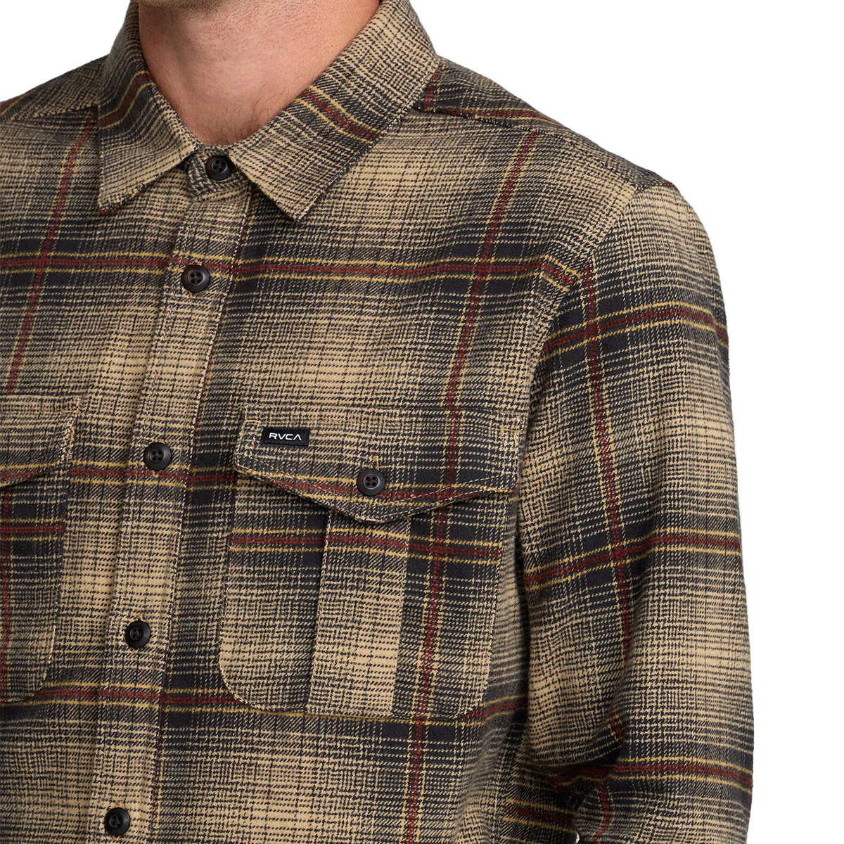 RVCA Hughes Flannel Shirt - Pirate Black - Image 3