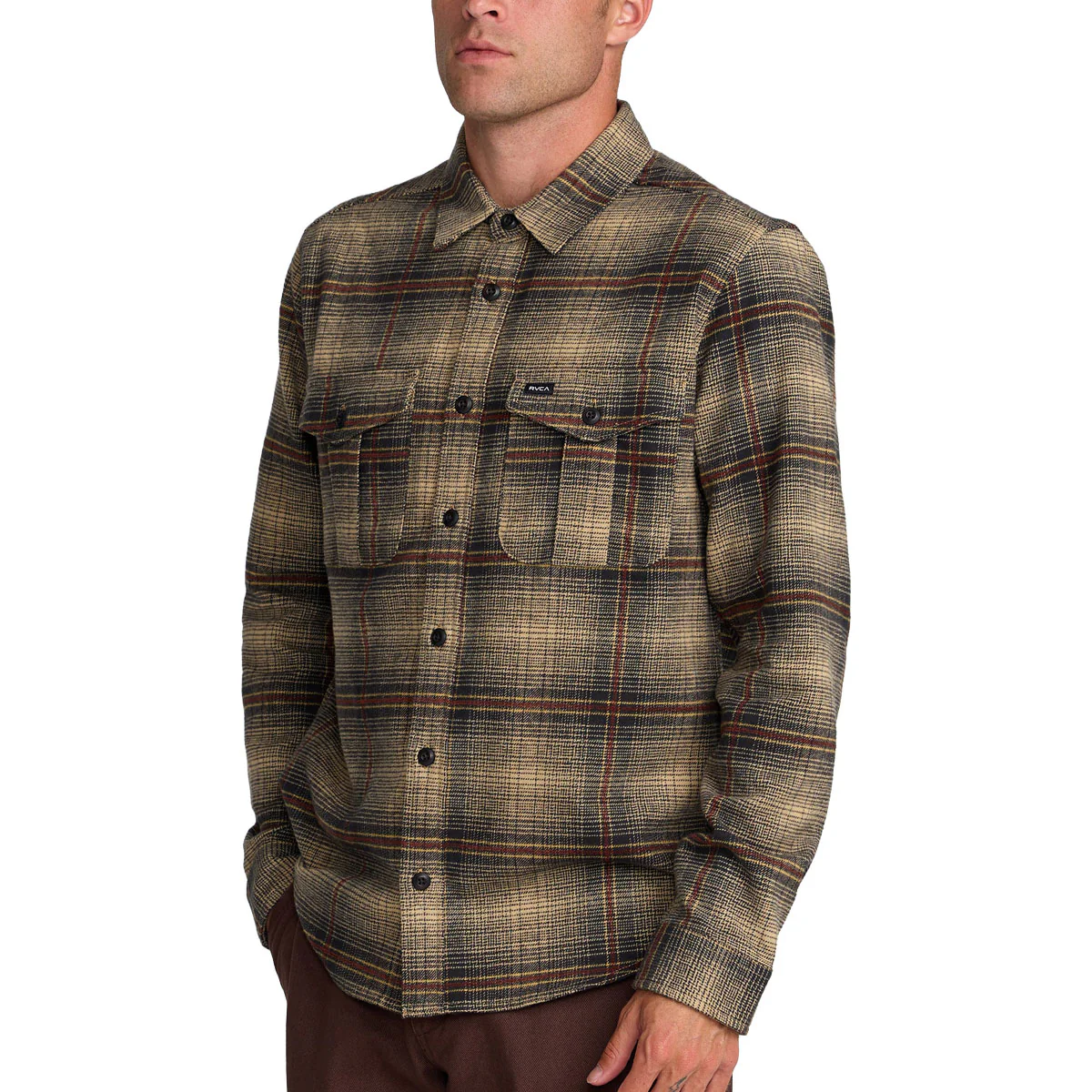RVCA Hughes Flannel Shirt - Pirate Black - Image 4