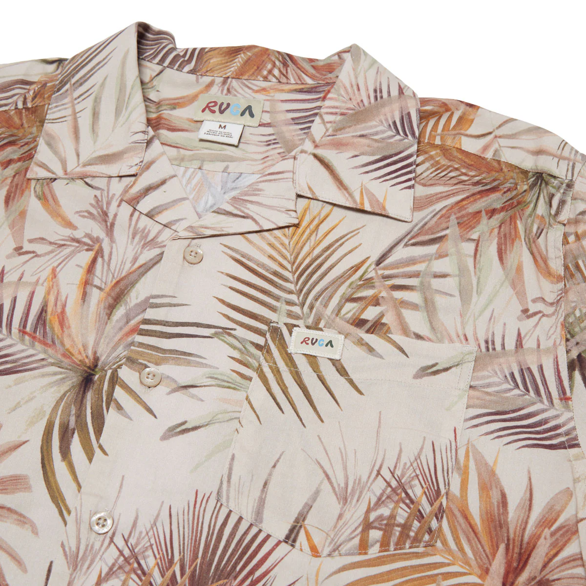 RVCA Mel G Palm Long Sleeve Shirt - Khaki - Image 3