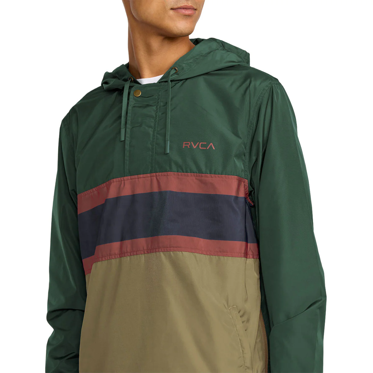 RVCA Meyer II Packable Anorak Jacket - Hunter Green - Image 3