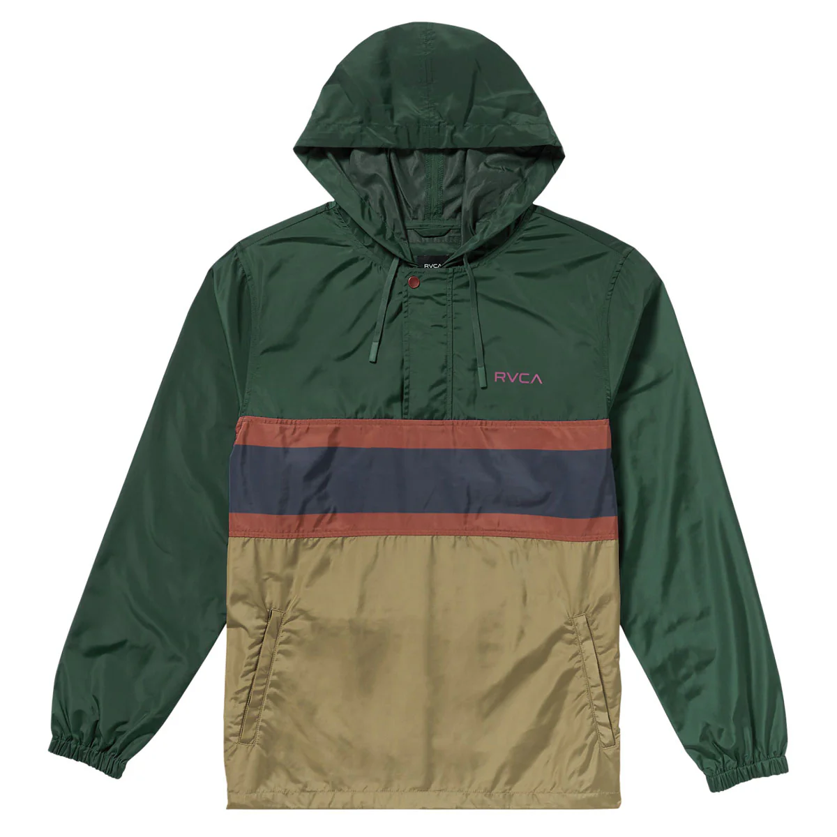 RVCA Meyer II Packable Anorak Jacket - Hunter Green - Image 5