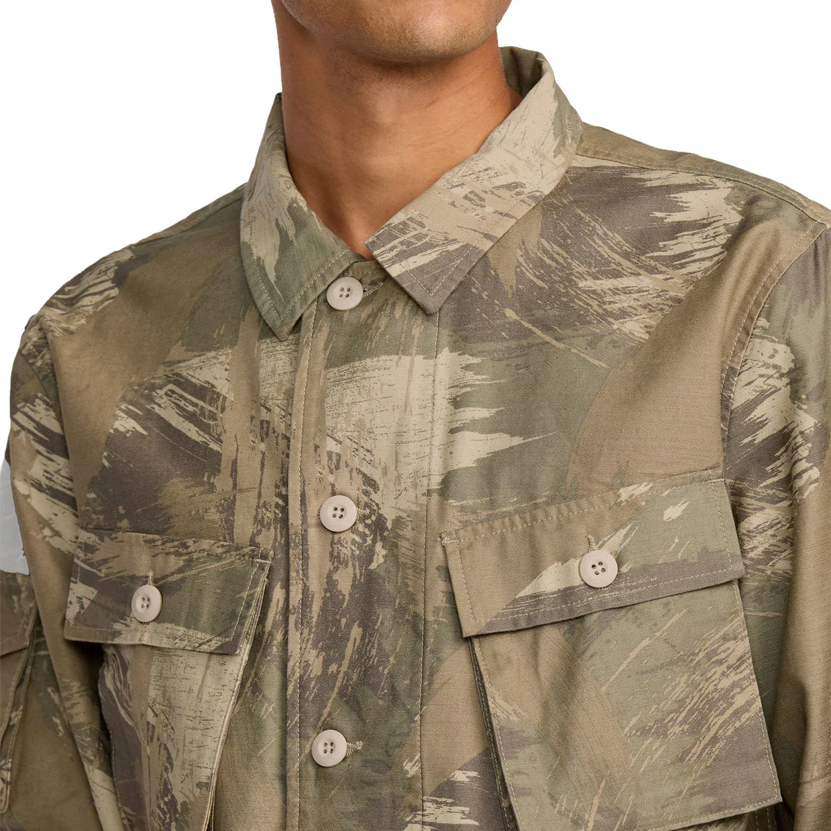 RVCA Mil Jacket - Khaki Camo - Image 4