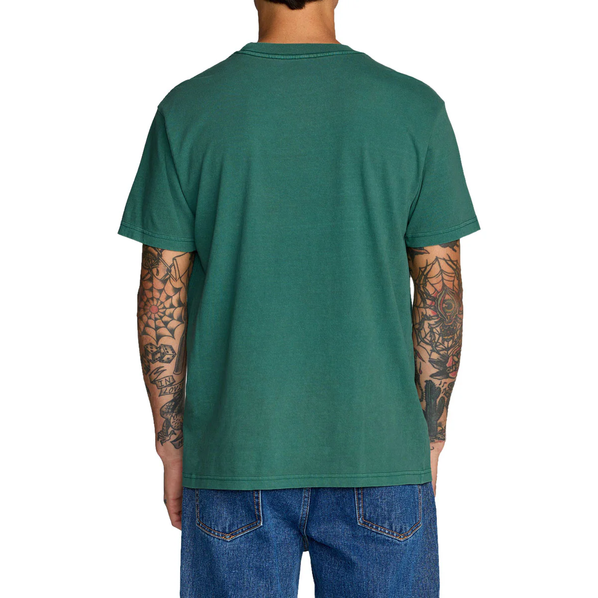 RVCA Olde RVCA T-Shirt - Grass Green - Image 3