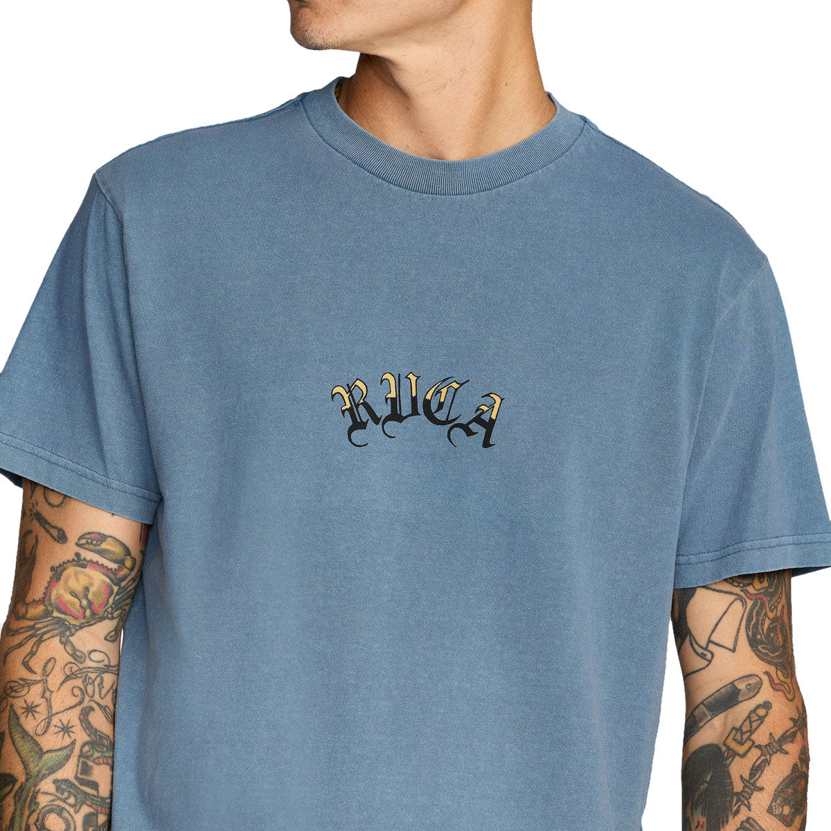 RVCA Olde RVCA T-Shirt - Vintage Navy - Image 4