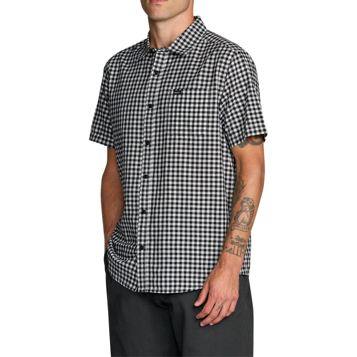 RVCA Overspray Shirt - Black/White - Image 3