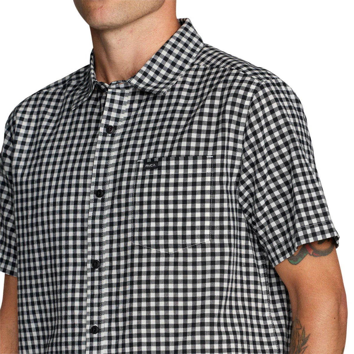 RVCA Overspray Shirt - Black/White - Image 4