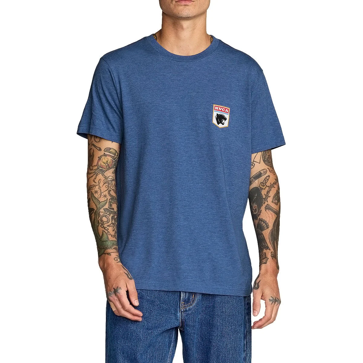 RVCA Pantero T-Shirt - Indigo - Image 3
