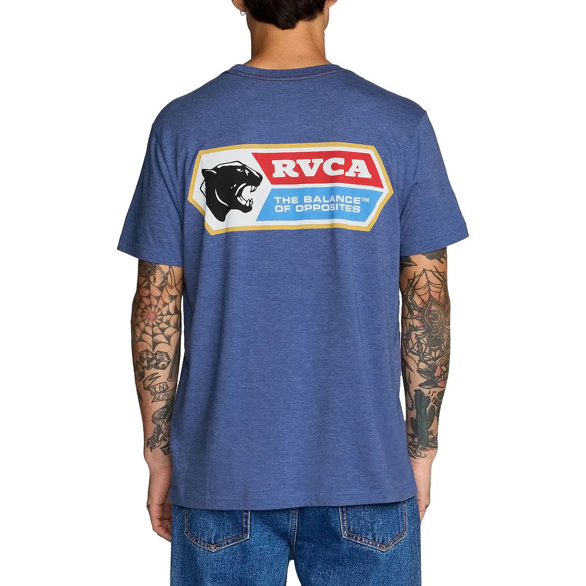 RVCA Pantero T-Shirt - Indigo - Image 4