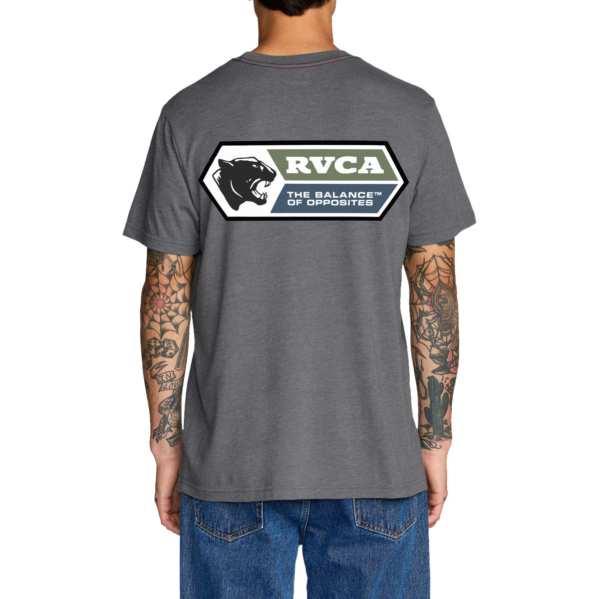 RVCA Pantero T-Shirt - Smoke - Image 4