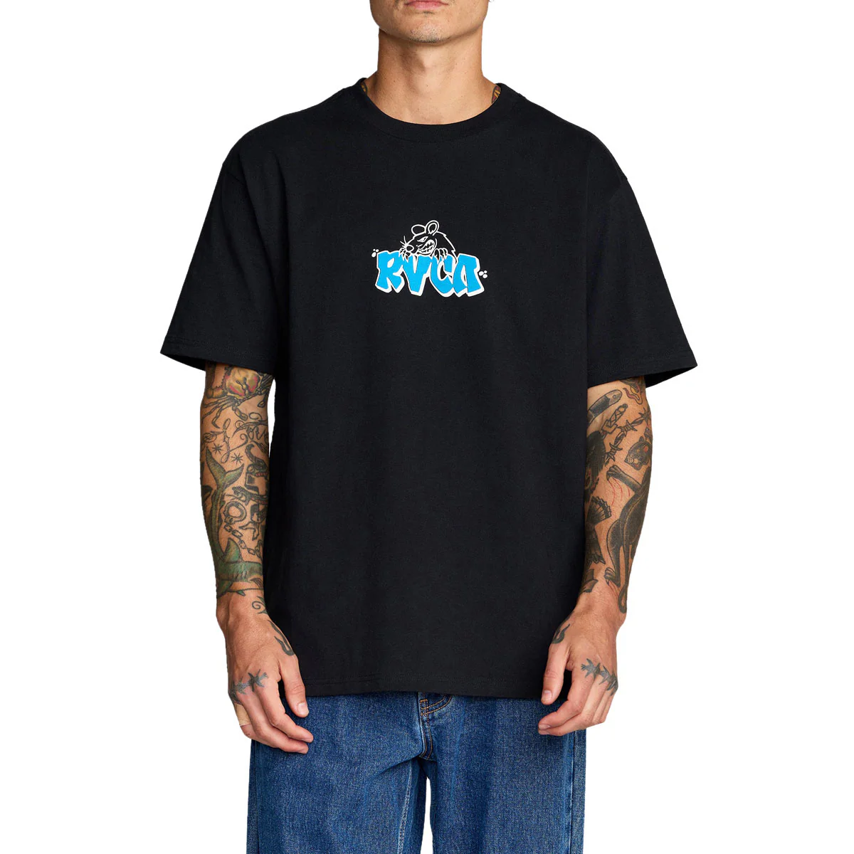 RVCA Ratnest T-Shirt - Black - Image 2