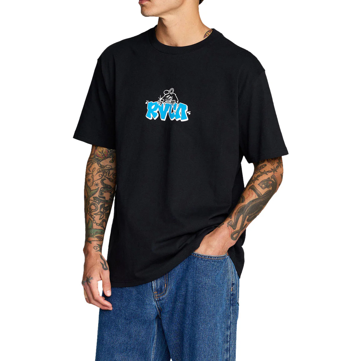 RVCA Ratnest T-Shirt - Black - Image 5