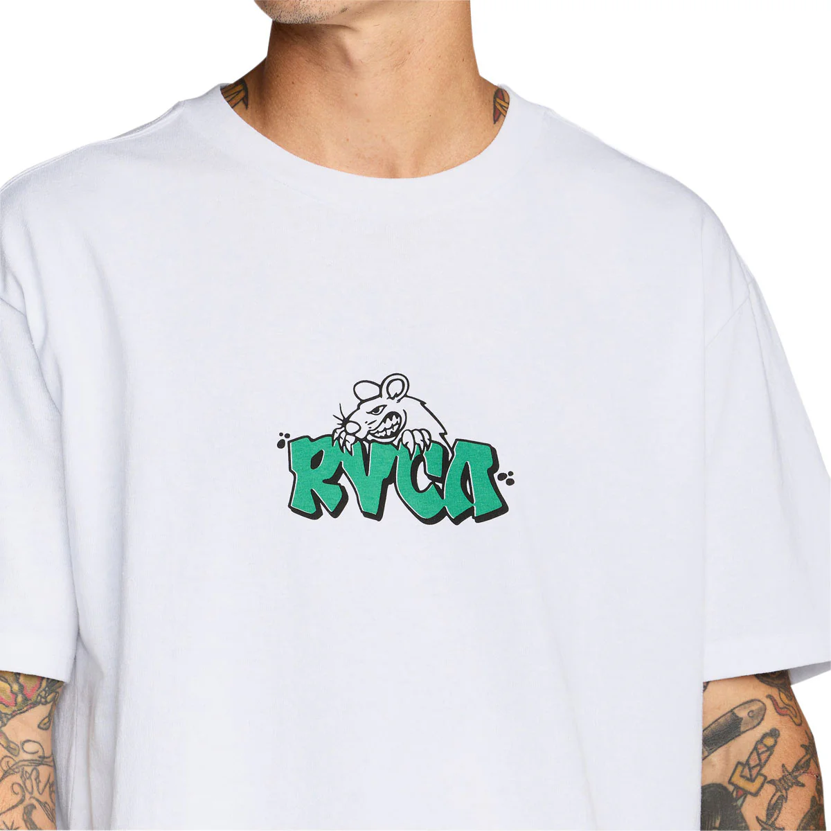 RVCA Ratnest T-Shirt - White - Image 4