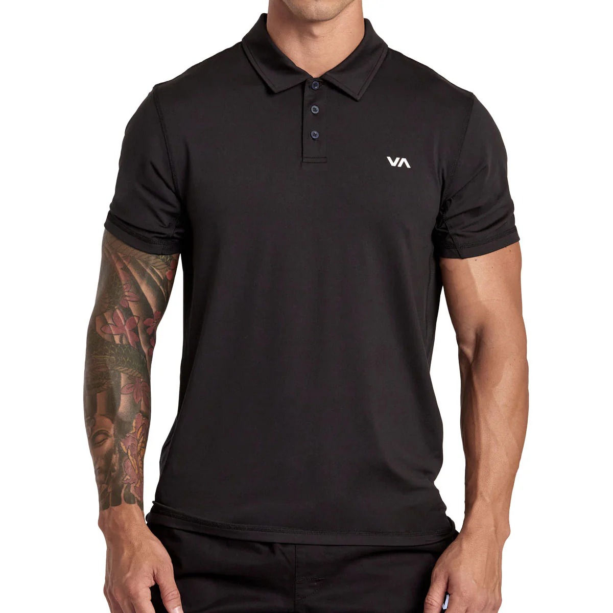 RVCA Sport Vent Polo Shirt - New Black - Image 2