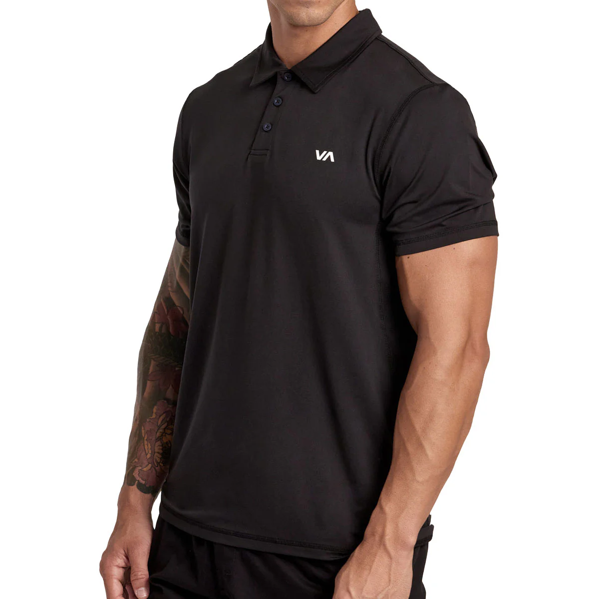 RVCA Sport Vent Polo Shirt - New Black - Image 4