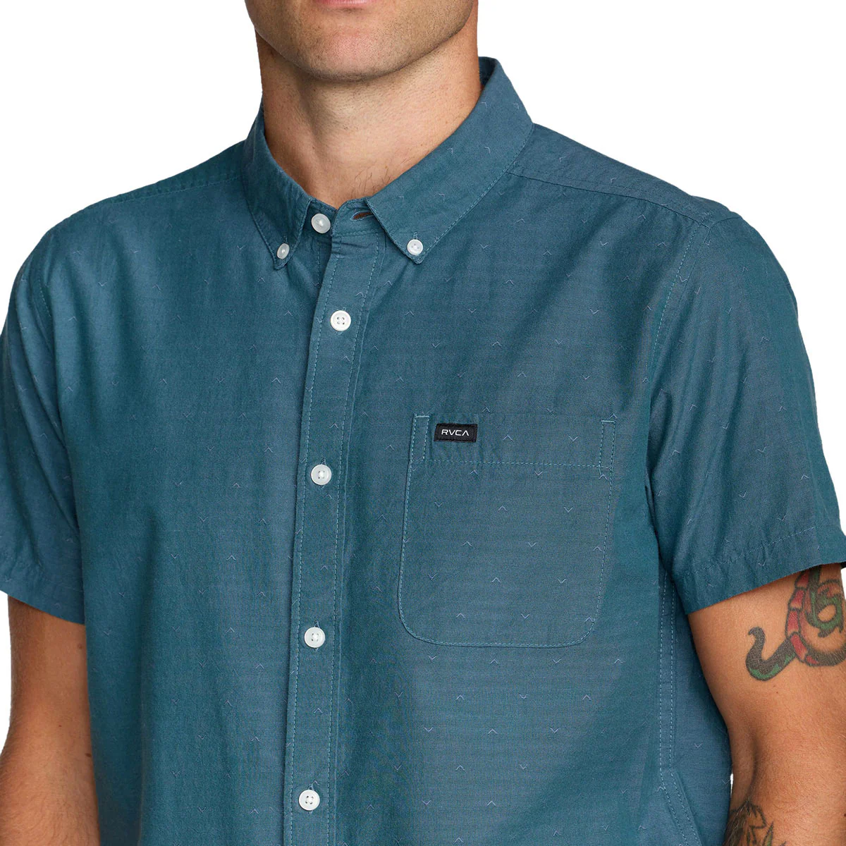 RVCA Thatll Do Dobby Shirt - Atlantic - Image 3
