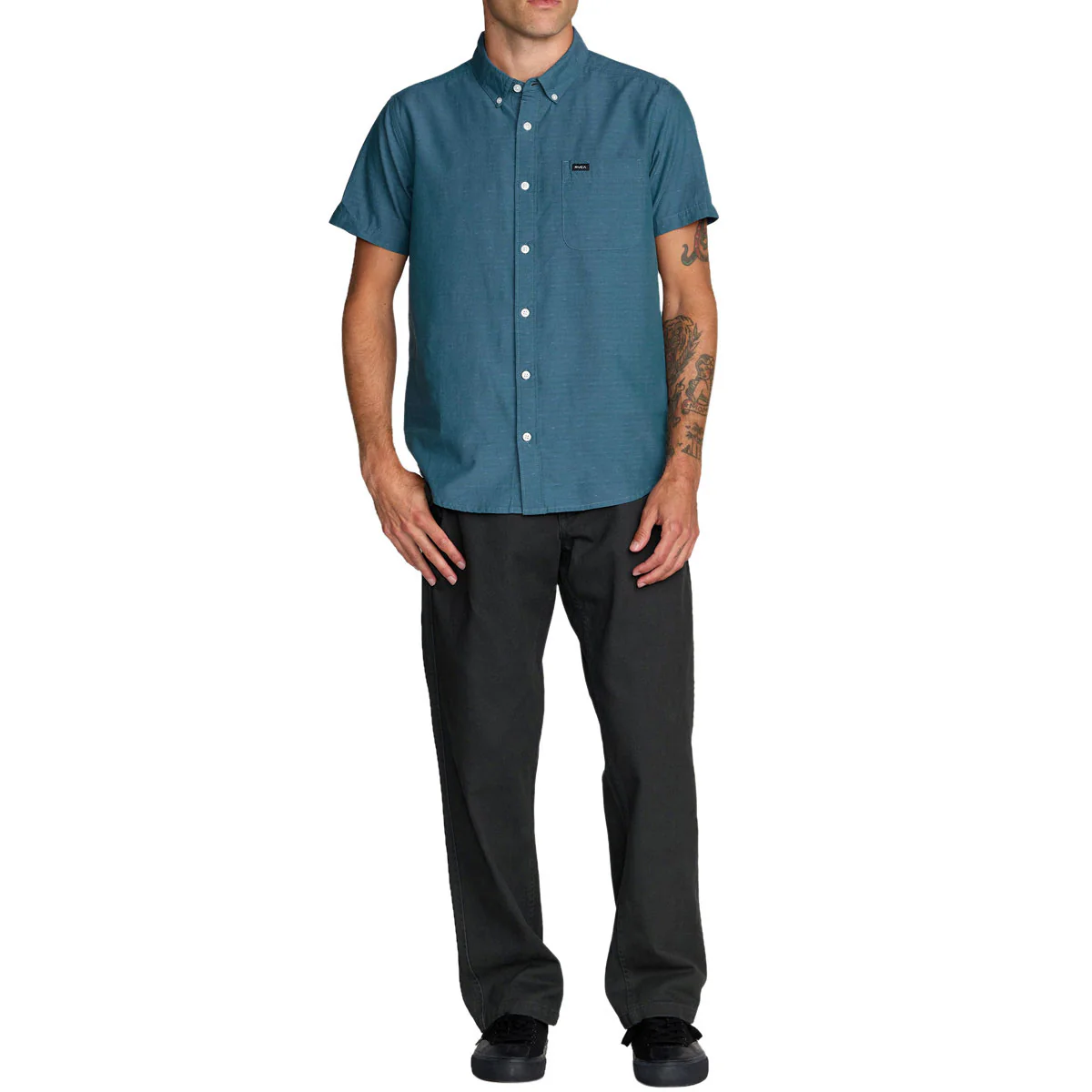 RVCA Thatll Do Dobby Shirt - Atlantic - Image 6