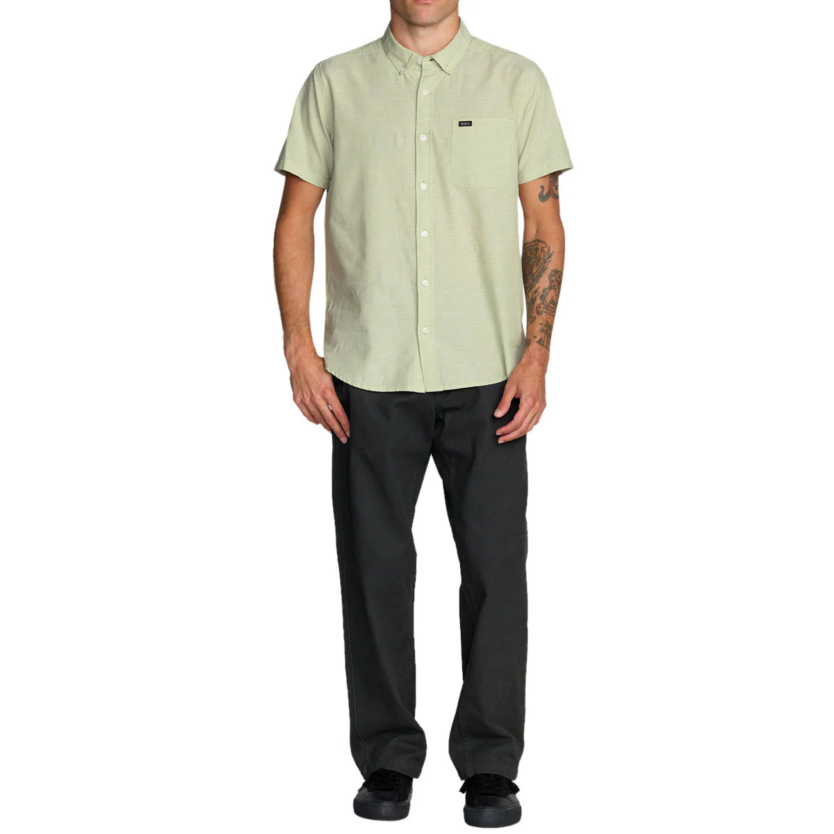 RVCA Thatll Do Dobby Shirt - Laurel Green - Image 5