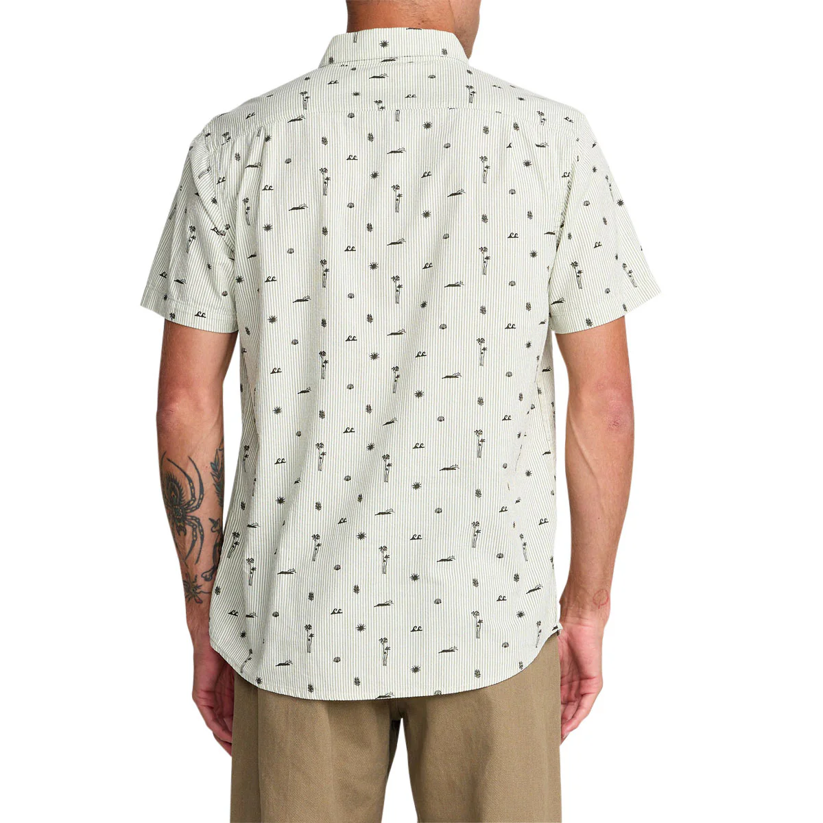 RVCA Thatll Do Seersucker Shirt - Ranger Green - Image 2