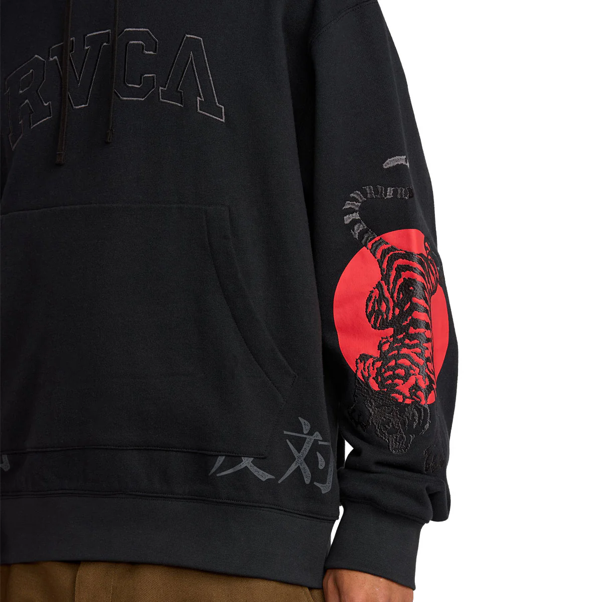RVCA Tiger Sun Hoodie - RVCA Black - Image 4